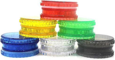 Omypuehen 12 Pack 2.3in Herb Grinder, Small Spice Grinder With Storage, Portable And Disposable Plastic Grinder,Mix