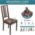 SearchI Stretch Printed Chair Seat Covers Set of 4, Removable Washable Protector for Dining Room Chairs