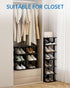 7-Tier Closet HAIXIN Vertical Narrow Tall Shoe Rack for Front Door Entrance, Sturdy Stackable Shoe Rack Organizer