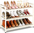 DIDSIS 3-Tier Heavy Duty Metal Shoe Rack, 200 lbs Load Capacity Shoe Organizer