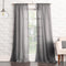 No. 918 Tayla Crushed Texture Semi-Sheer Curtain Panel, 50" x 120", Gray, Rod Pocket