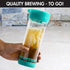Primula Press & Go Iced Tea Brew Tumbler, 16 oz, Teal