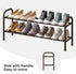 kiplant 2-Tier Closet, Expandable Shoe Rack, Shoe Shelf for Adjustable Length Shoe Shelf Storage Organizer, Standing