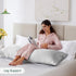Love's Cabin Satin Body Pillow Pillowcase - Similar to Silk with Envelope Closure, 20x54 inches, Light Grey