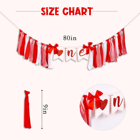 1st Sweetheart High Chair Banner - Valentine's Day First Birthday Highchair Banner, Little Sweetheart Birthday