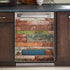 Old Wood Plank Dishwasher Magnetic Cover, Self Adhesive Magnet Refrigerator Decal, Home Appliances Decorative Stickers