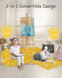 2-in-1 KokoSelene Toddler Couch, Kids Couch for Toddler Fold Out, Convertible Kid Sofa to Lounger Bed for Girls