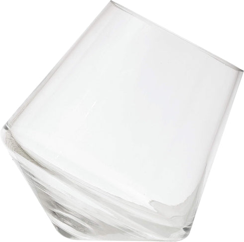 Bloomingville Clear Glass Decorative Vase with Angled Base
