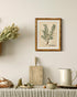 11x14inch InSimSea Gold Bamboo Framed Canvas Wall Art, Retro Herbs Rosemary Botanical Paintings, Antique Vintage