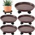 5 Packs Plant Caddy with Wheels 11.8" Plastic Rolling Plant Stands Heavy-Duty