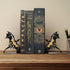 Nichake Metal Dragon Bookends Stoppers Holder Stand for Desk Shelf Cool Dragon Bookends Decorative, Fantasy Dragon
