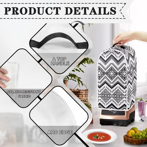 Small Blender Cover, Kitchen Appliance Covers for Aztec Juicer, Stand Mixer, Coffee Maker, White