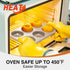 HONGBAKE Nonstick Donut Pans for Baking, 2-Pack 6 Cavity Upgraded Deepened Doughnut Tray for Oven - Bronze Gold