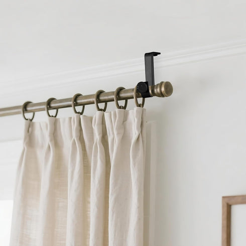 4 Pack Heavy Duty Ceiling Curtain Rod Bracket - Single Curtain Rod Holders for 1 Inch Drapery