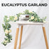 Der Rose 4 Pcs 13Ft Artificial Eucalyptus Flower Garland with Fake Silk Rose and Greenery for Decor