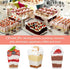 25 Pack 5 oz Zezzxu Dessert Cups with Dome Lids and Spoons, Plastic Pudding Cups with Lids Mini Parfait Shooter Cups