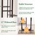 6 46 Inch DolceLuna Plant Stand Indoor Tier, Bamboo Plant Shelf Corner Display Rack, Tall Multiple Planter Pot Holder