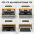 33" Over the Stove Spice Rack, Wide Bamboo Shelf Rack Organizer for Stove Top