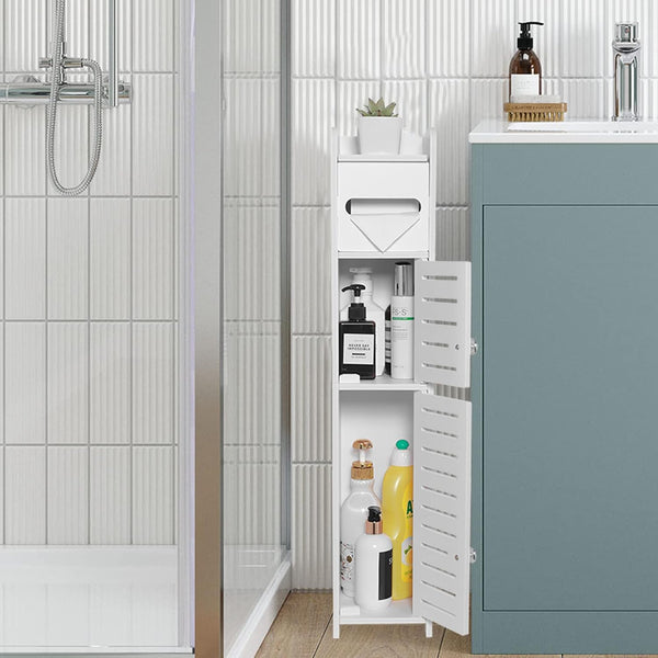 TuoxinEM Storage Cabinet for Small Spaces, Over The Toilet Cabinet for Skinny