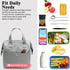 Mziart Insulated Lunch Bag, Simple Bento Cooler Tote for Lunch Box for Women Men Adult Picnic Working Hiking Beach