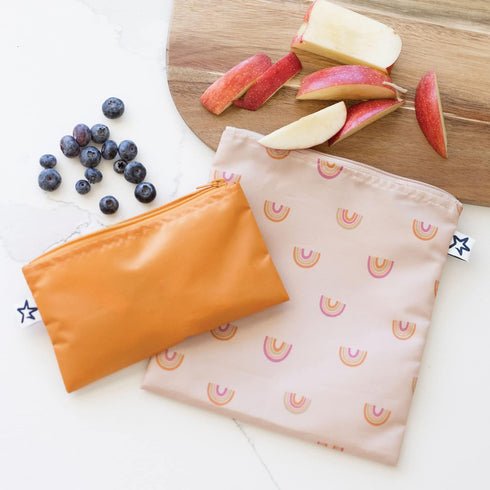 3 Pack Tiny Twinkle Reusable Snack Bags for Kids Snack Pouches & Sandwich Bag for Toddlers Machine Washable, Mess-Proof