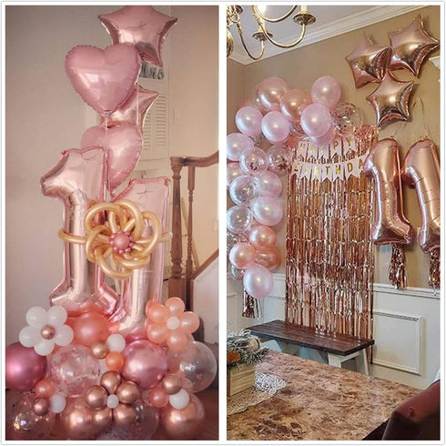 11th Birthday Decorations for Girls - Rose Gold 11 Birthday Party Supplies, Balloons Decoration for Her