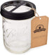 Jarmazing Products Black Mason Jar Toothbrush Holder with 16 Ounce Ball Mason Jar, Rust-Proof Stainless Steel