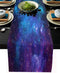 Dining Table Runner Dresser Scarf, Linen Burlap Fabric Galaxy Stars in Space Washable Table Runners 72 Inches