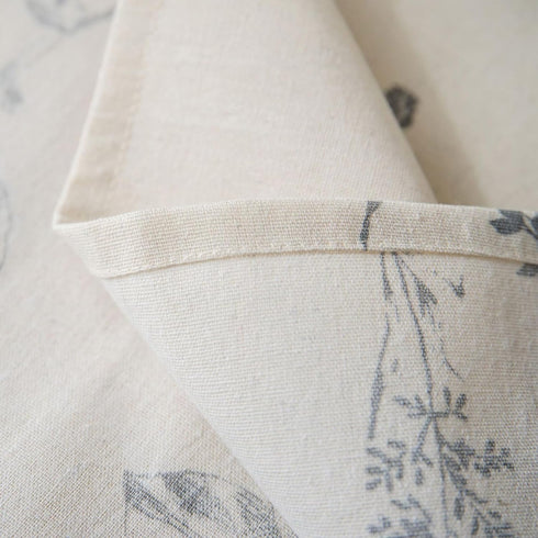 Wildflower,23.663 Inch) Coffee Table Cloth Rustic Style Living Room Center End Table Cover with Pocket, Cotton Linen