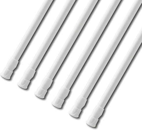 JAYE Adjustable Spring Tension Curtain Rods for Kitchen, Bathroom, Cupboard, Wardrobe, Window, DIY Projects (28"-48"