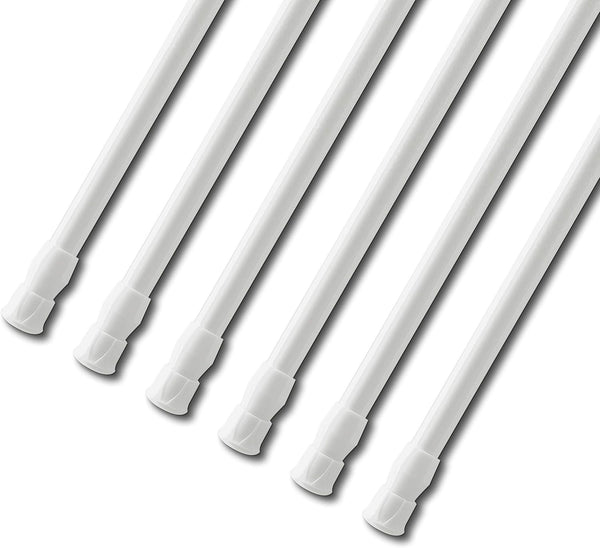 JAYE Adjustable Spring Tension Curtain Rods for Kitchen, Bathroom, Cupboard, Wardrobe, Window, DIY Projects (28"-48"
