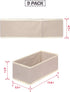 DIOMMELL 9 Pack Foldable Cloth Storage Box, Beige Fabric Baskets for Closet Organizer, Dresser Drawer Divider