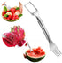 2 in 1 Stainless Steel Watermelon Slicer Cutter, Dual Head Fork Slicer, Fruit Cutting Tool for Picnics