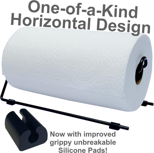 Horizontal Countertop Paper Towel Holder (Black) by WEEBAK