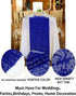 ShinyBeauty 12x72-Inch Royal Blue Sequin Table Runner with Tassel for Wedding Event Dining Decoration