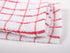 KAF Home Pantry 100% Cotton Checkered Grid Dish Cloths, Set of 6, 12 x 12 Inches, Absorbent & Machine Washable, Red