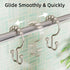 Amazer Shower Curtain Hooks, Rust-Resistant Metal Double Shower Curtain Rings, 12PCS for Bathroom Shower Curtain Rod