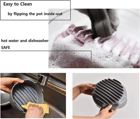 jNE Premium Air Fryer Silicone Pot, 6.3 Inches, Food Safe Oven Accessories, Easy to Clean, Replacement for Parchment