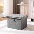 oakvivo Storage Ottoman Cube 16x12x12 inches, Small Faux Leather Tuffed Foot Rest