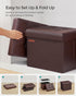 12.2 16.1 12.2 Inches, 286 lb ULSF100K02 SONGMICS Small Folding Storage Ottoman, Foot Rest Stool, Cube Footrest