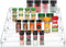 PMMASTO Tiered Spice Rack, Clear Acrylic Vertical Shelves for Kitchen Organization & Storage, 4 Tier