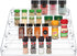 PMMASTO Tiered Spice Rack, Clear Acrylic Vertical Shelves for Kitchen Organization & Storage, 4 Tier