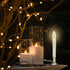 Creative Hobbies Electric Window Candle Lamp - Brass Plated Base, Dusk to Dawn Sensor, Ready to Use!