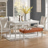 YISUN Leather Dining Room Bench Covers, Stretch Spandex Upholstered Bench Slipcover Removable Washable Anti-Dust Dining