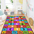 VICIKOIA Kid Hopscotch Play Rug, ABC Alphabet Number Educational Carpet, Playroom Classroom Mat