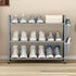 3 7-9 Closet, Tier Shoe Rack with Side Pockets, Shoe Organizer Space Saver Storage for Pairs Shoes Storage Shelf Sturdy