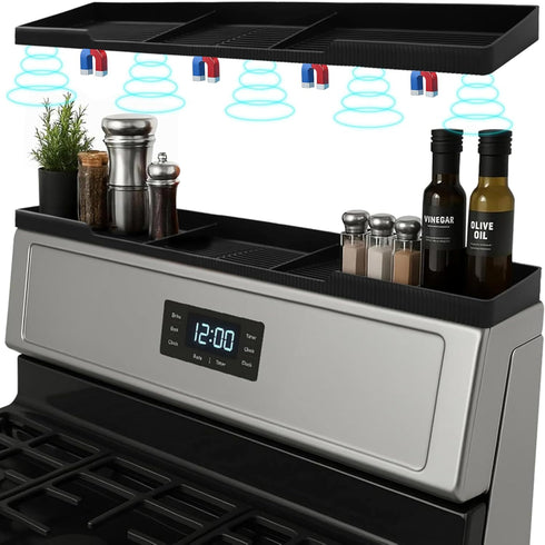 Silicone Magnetic Over the Stove Shelf for Back of Stove - Magnetic