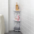 TuoxinEM Corner Shelves for Bathroom Storage, Waterproof Toilet Paper Holder Stand, White