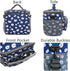 FlowFly Insulated Reusable Lunch Bag, Large Lunch Box for Women and Men, Daisy with Adjustable Shoulder Strap