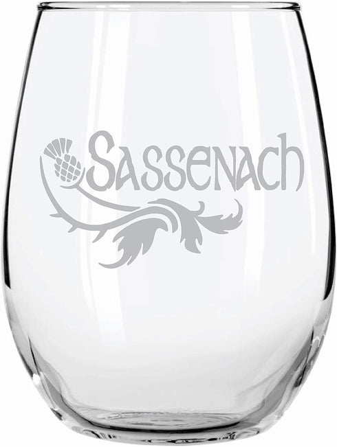 Sassenach Thistle Gaelic Scottish Glass for Outlander Fans, Perfect for Irish and Scottish Heritage Lovers